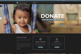 design charity website, donation website, church, nonprofit wix website