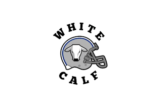 design white calf football team logo