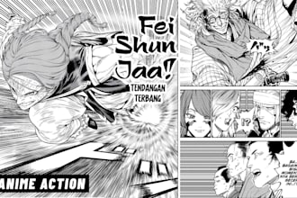 draw manga comic page action manga anime manga character oc as your manga artist