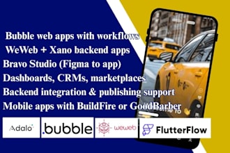 build no code flutterflow app developer thunkable weweb bravo glide goodbarber