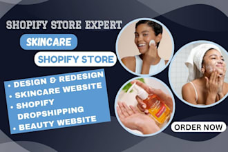 skin care shopify store cosmetics website shopify dropshipping skin care store