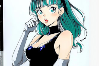 draw you an anime art style characters
