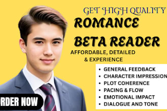 beta read your romantic comedy novel, dark romance, lgbtq  erotic romance novel