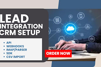 setup leads integration into your crm with rest api webhooks sdk imap parser csv