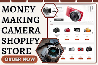 design camera shopify camera drone photography store cctv home security website