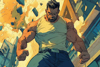 make you a dc or marvel style comic book superhero