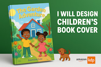 design creative children illustrated amazon kdp book cover paperback formatting