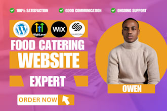 restaurant, food catering, food delivery, bakery website