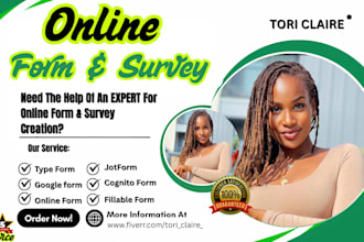 create online forms, surveys, jotform, google form, cognito form, typeform