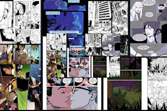 draw detailed comic book illustration graphic novel comic strip as comic artist