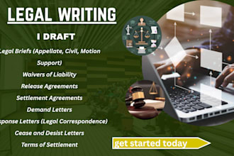 draft legal brief for releases waivers, settlements and appeals