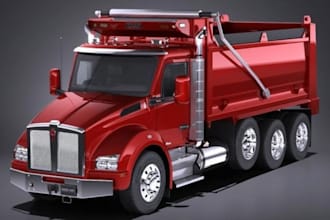 3d truck model semi truck rc car model toy design 3d vehicle model for printing