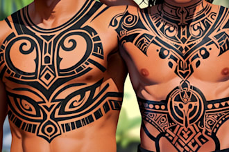 design a polynesian maori tribal tattoo