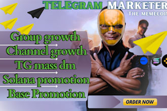 do crypto group marketing, telegram subscribers, tg mass dm, solana promotion