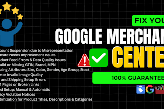 fix google merchant center suspension, misrepresentation and feed errors
