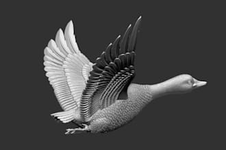 sculpt 3d models for game and 3d printing for you