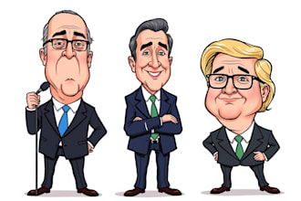 draw political caricature and cartoon