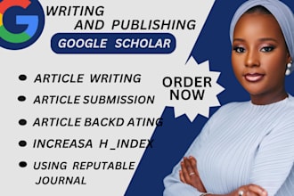 write and publish research article on google scholar using reputable journal