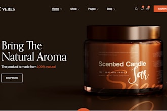 do candle store website design
