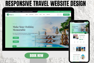 design wordpress travel agency website tour booking website
