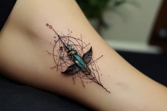 create minimalist line art tattoo with my style
