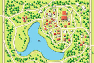 design a map or a site plan vector illustration