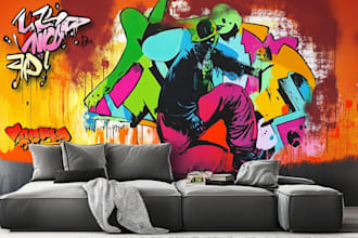 draw any graffiti mural wall art or banner