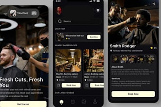 design and create a responsive barber shop website