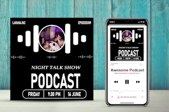 design a professional podcast cover art