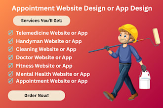 build a booking website appointment website, hvac handyman website or app