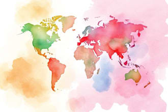 do custom watercolor wedding map