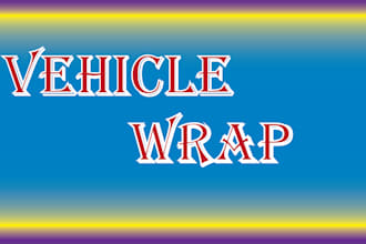 make creative vehicle wrap, cars,food trucks, racing cars