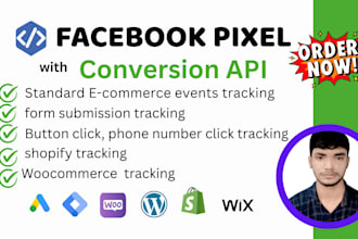 set up meta pixel, conversion API, ecommerce tracking