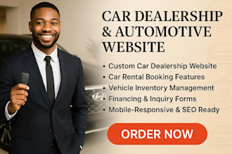 create stunning websites for car dealerships, car rentals automotive website