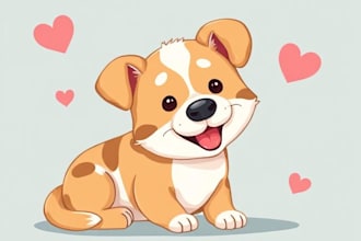 draw pet portrait, vector portrait, animal illustration