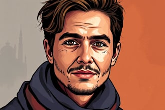 draw cartoon vector portrait from your photo