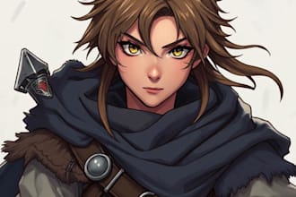 draw anime, realistic portrait or dnd character