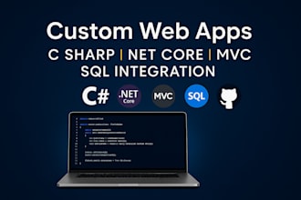 build c sharp net core or mvc web apps with sql database