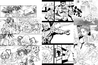 write and create a custom comic or manga story with characters and art