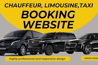 create chauffeur, limousine website and powerful  taxi booking website and app
