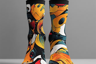design modern and unique custom socks