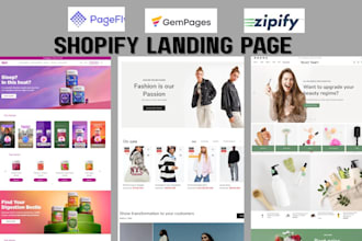 design shopify landing page product landing page using pagefly replo gempages