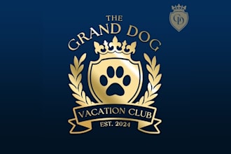 design awesome grand dog logo
