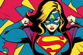 draw comic superhero pop art portrait