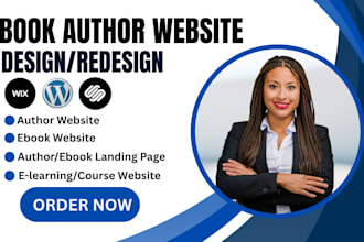design author website, book author website, author landing page, ebook website