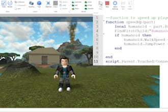 make full roblox game, script in roblox studio,lua programmer,map,roblox bot,ugc