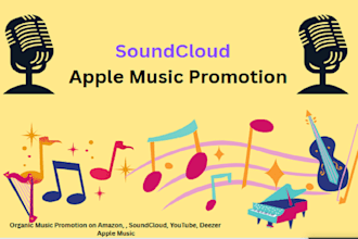 organic music promotion on amazon, , soundcloud, youtube, deezer  apple music