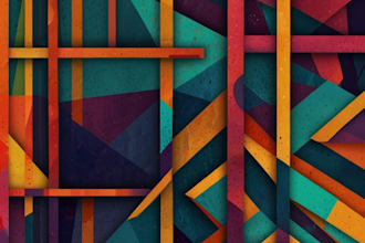 create abstract geometric digital art