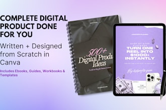build your full digital product ebook, guide, templates from scratch