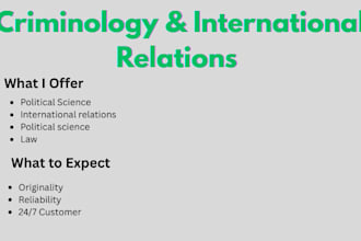 tutor you in criminology and international relations disciplines